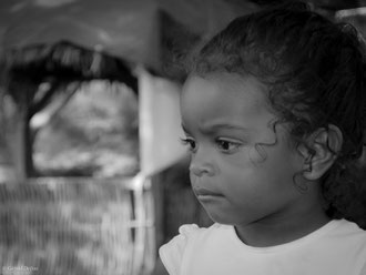 Guadeloupe, Port-Louis, Stage de Ka Bwa, petite fille