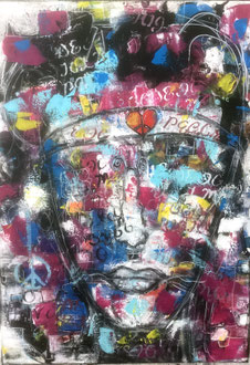 50 x 70 cm auf Leinwand
