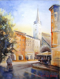 Blick zur Marienkirche, Wasserburg 30 x 40