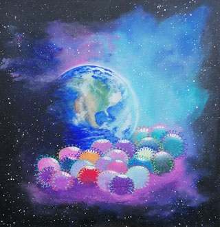 Welt 2020 80 x 80 Acryl on Canvas