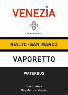 109 Venise Vaporetto Rialto San Marco poster voyage