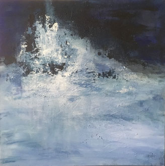 Winterkalte Nacht, Acryl auf Leinwand, 80 x 80cm