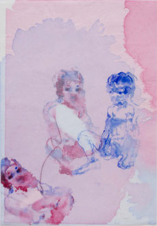 ori no.210   2013   48.6 x 33.8 cm  Watercolors, Japanese paper