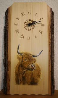 Schottisches Hochlandrind Lindenuhr