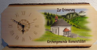Kundenauftrag Airbrush Holzuhr