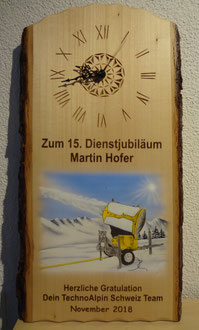 Kundenauftrag Holzuhr 
