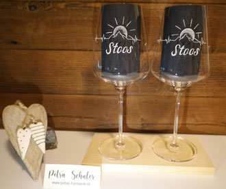 Geschenkidee / Glasgravur / Weingläser graviert / 2/4/6 er Set