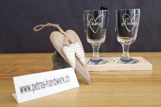 Glasgravuren / Gravierte Kaffeegläser 2/4/6 er Set