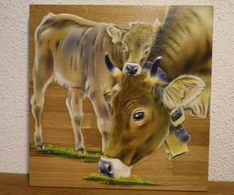 Holzwandbild  / 40 x 40 / versiegelt