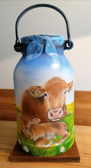 Auftragsmalerei / Airbrush / Milchkanne bemalen