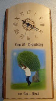 Kundenauftrag Wildiheuer Holzuhr