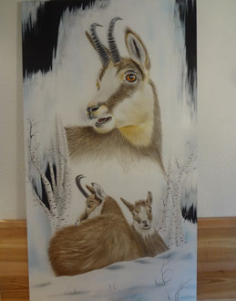 Wandbild Gemse 