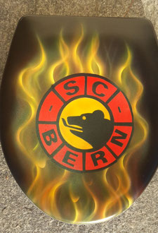 Kundenauftrag SC Bern WC Deckel