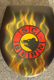 Kundenauftrag SC Bern WC Deckel