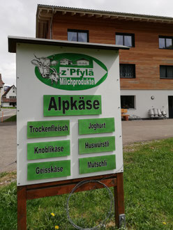 Hofladen Werbetafel 