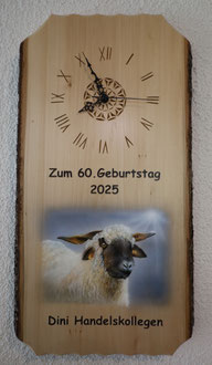 Holzuhr Geburtstagsgeschenk