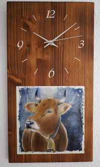 Zu verkaufen Fr. 290.- / Holzwanduhr 65cm x 30 cm