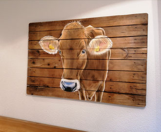 Wandbild auf Holz / Airbrush / 120 x 80 cm
