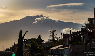 Der Ätna von Taormina aus gesehen