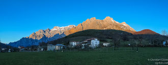 Abendlicher Blick von Posada de Valdeón