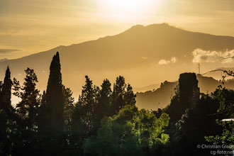 Der Ätna von Taormina aus gesehen