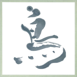『鳥』2024　古典書道　パネル　作品　50×50cm