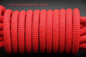 9,6 mm Kletterseil Neon-Orange/Red