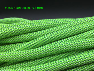9,5 mm Kletterseil Hell+Dunkelgrün+Weiß