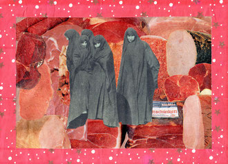 FLEISCH Papiercollage - 12,7 x 17,5 cm