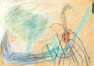 o.T., Buntsift, Öl-Pastell, 21 x 15 cm