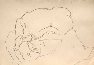 Rodin Museum Paris, Bleistift, 42 x 30 cm