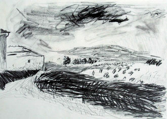 Toscana IV, Bleistift, 30 x 21 cm