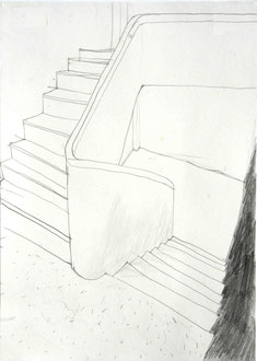 Treppen-Raum 1, Bleistift, 21 x 30 cm
