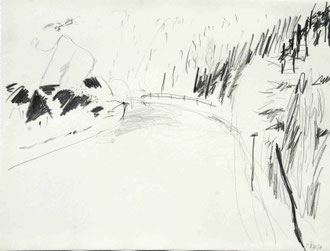Landschaft, Bleistift, 30 x 21 cm