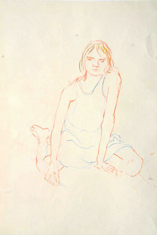 Maren, Buntstift, 30 x 40 cm
