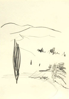Toscana V, Bleistift, 17 x 24 cm
