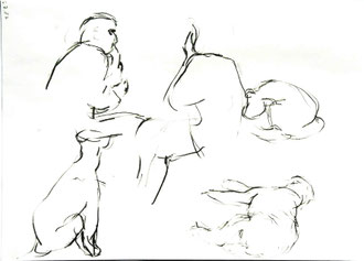 Hund, Skizze, Bleistift, 30 x 21 cm
