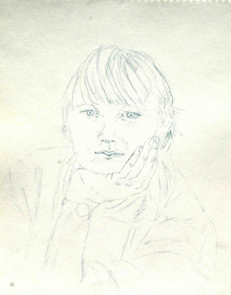 Ulla, Buntstift, 21 x 30 cm