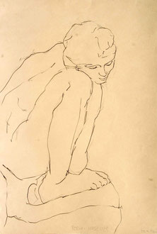 Rodin Museum Paris, Bleistift, 30 x 42 cm