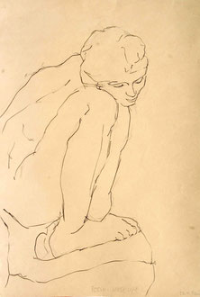 Rodin Museum Paris, Bleistift, 30 x 42 cm