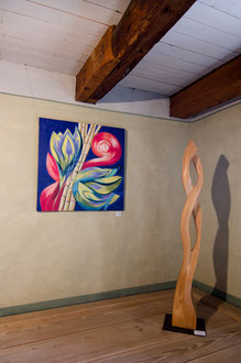 Ausstellung Form + Klang + Blüte Hühnerfautei Schönau 2013