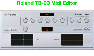 Roland TB-03 Bass Line Midi Editor - Roland TB-03-Midi-Editor Roland TB-03 Bass Line Midi Editor - Roland TB-03-Midi-Editor