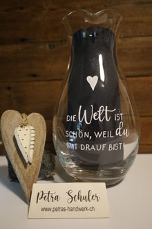 Glaskrug graviert  / Glasgravur