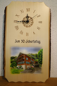 Holzuhr Geburtstagsgeschenk