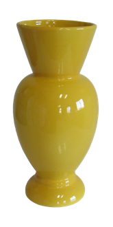 Vase amphore jaune Hauteur 28 cm