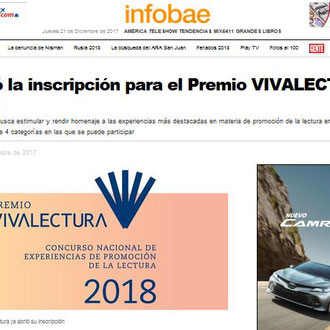 https://www.infobae.com/cultura/2017/11/26/abrio-la-inscripcion-para-el-premio-vivalectura-2018/
