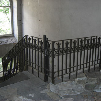 Das Geländer im Treppenhaus.
