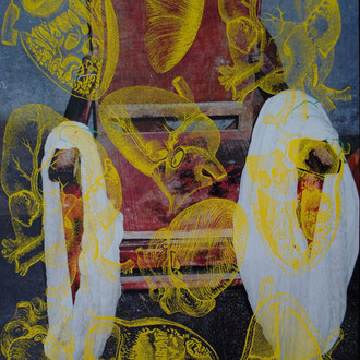 Serigraphie auf C-Print, Acryldispersion, Unikat, 30x40 cm, 2004