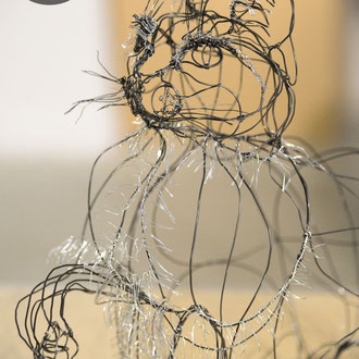 ARC EN LUNE Fabienne Quenard "Tigrou" en fil de fer 3D