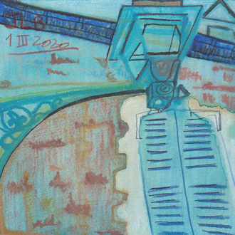 Technique mixte 17x17 cm